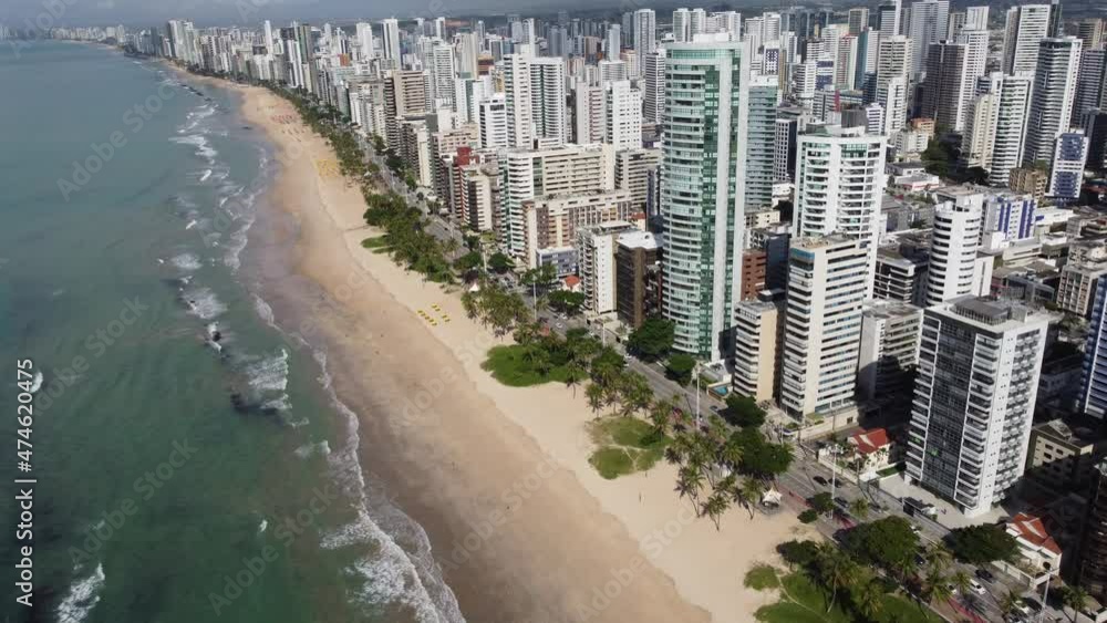 Panoramic view of tourism landmark at Recife Brazil. Capital city of Pernambuco state. Tropical destination. Panoramic view of tourism landmark at Recife Brazil. Capital city of Pernambuco state. Tropical destination.