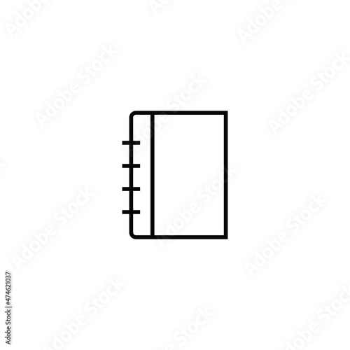 Modern outline signs suitable for internet pages, applications, stores etc. Editable strokes. Line icon of notebook or diary