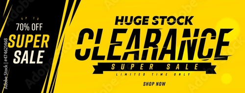 Huge stock clearance website header banner photo