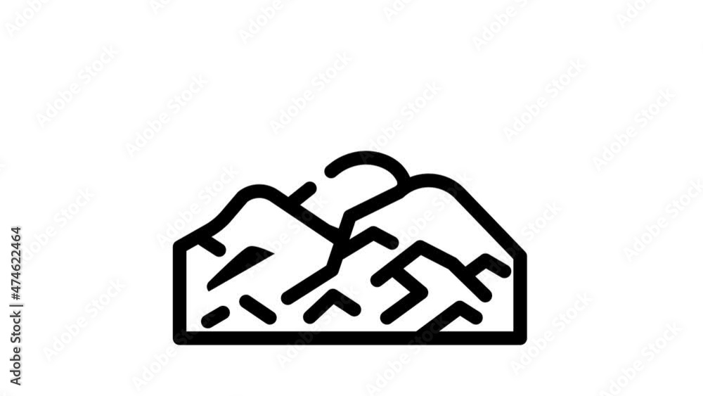 landfill gas biogas animated line icon landfill gas biogas sign. isolated on white background