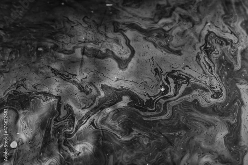 oil spill black background ecology disaster, nature industrial pollution, toxic water abstract