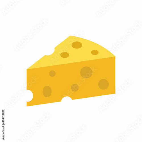 piece of swiss cheese icon vector