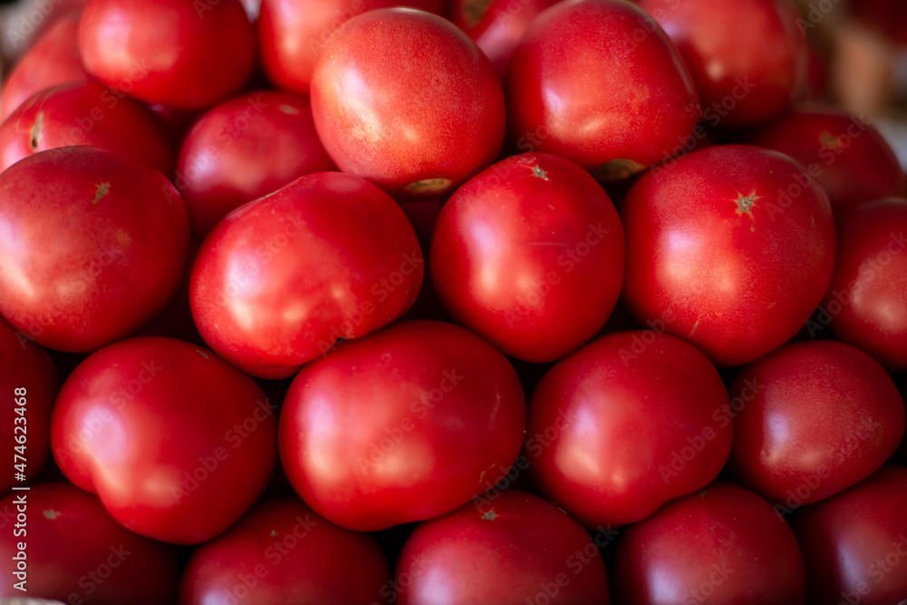 Ripe red tomato close-up. Vegetables and diet. Ripe red tomato close-up. Vegetables and diet.