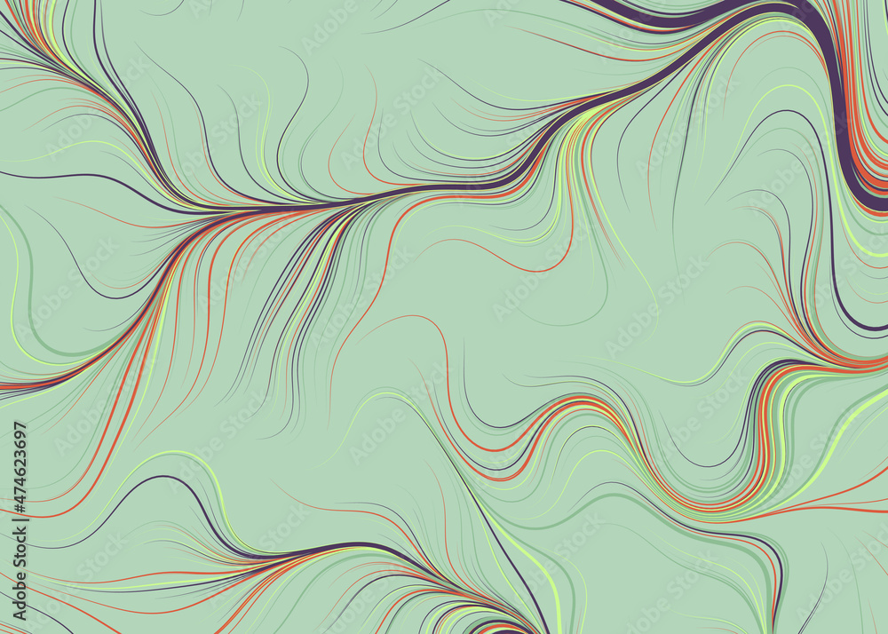 Fototapeta premium Abstract Perlin Noise Geometric Pattern generative computational art illustration