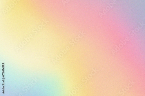 Abstract pastel holographic blurred grainy gradient background texture. Colorful digital grain soft noise effect pattern. Lo-fi multicolor vintage retro design.
