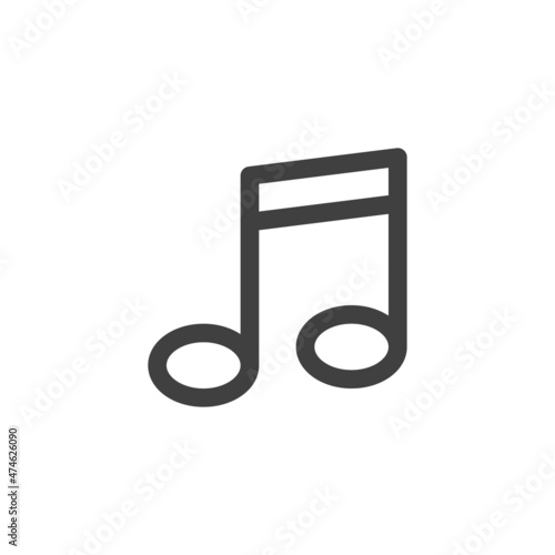 Music note line icon