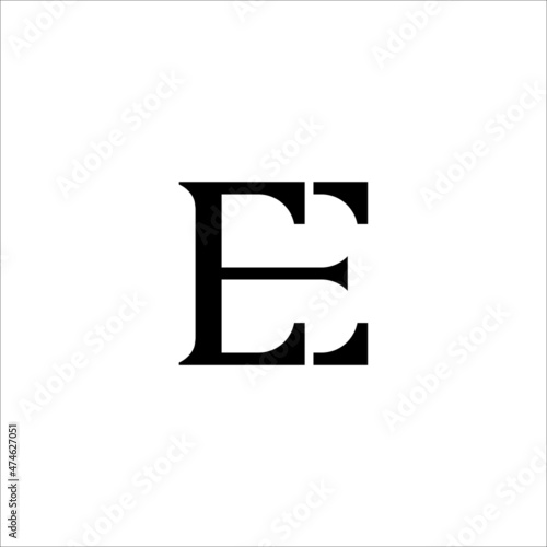 Luxury letter EE logo design vector template