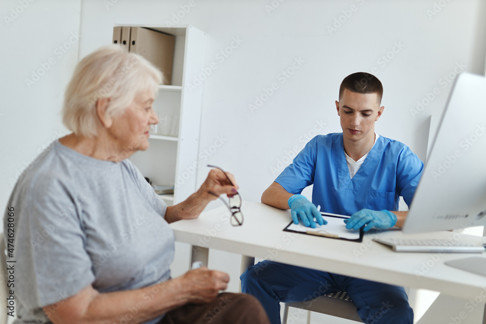 Fototapeta premium patient at the doctor's appointment Hospital visit