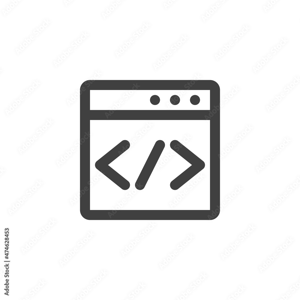 Custom code line icon