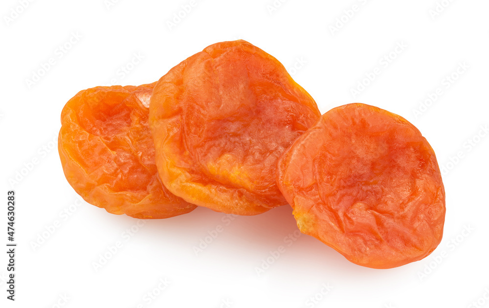 dried apricots isolated on white dried apricots isolated on white