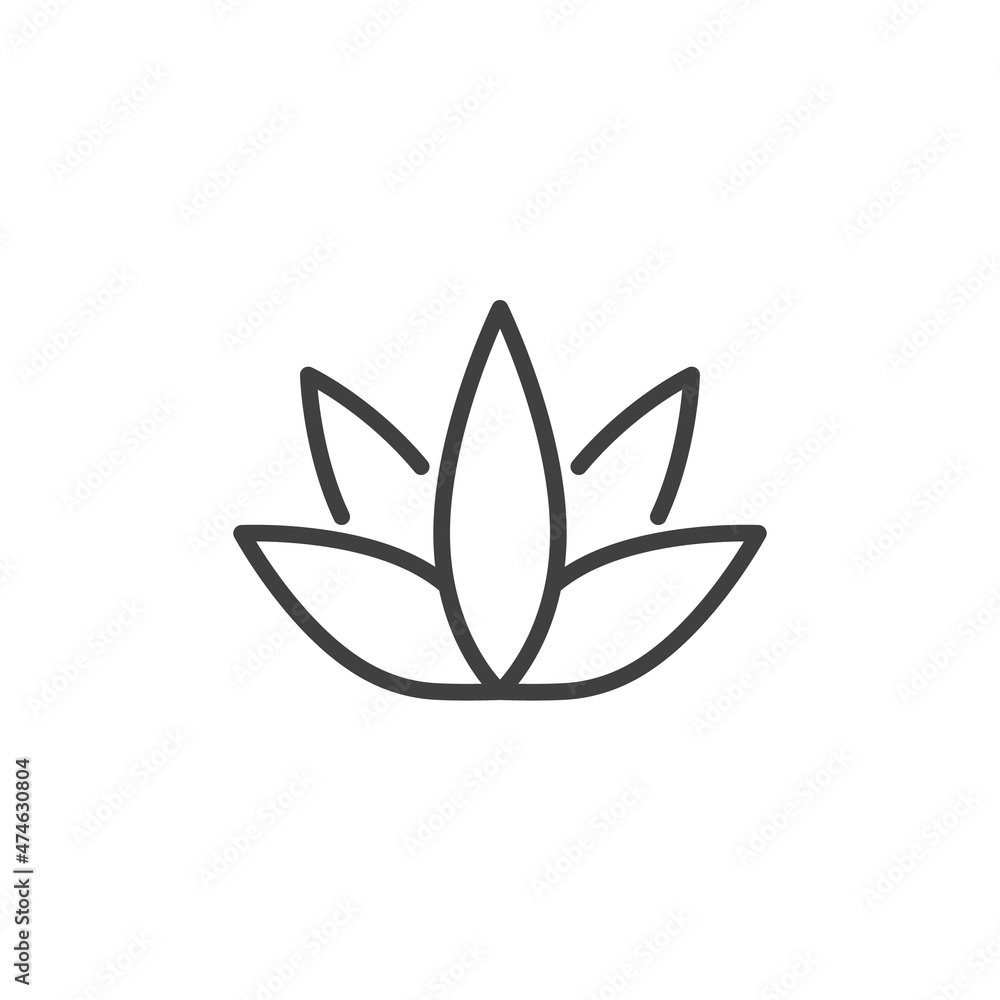 Spa lotus line icon Spa lotus line icon