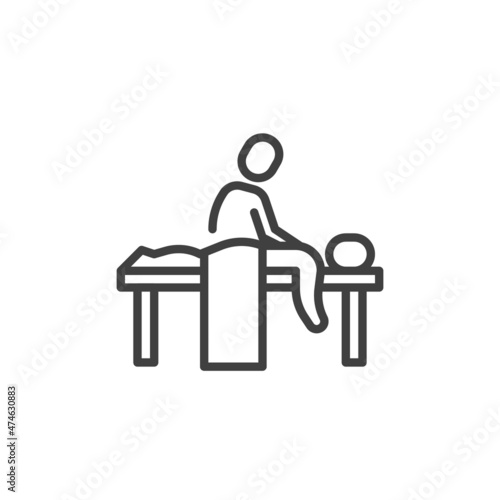 Spa massage line icon