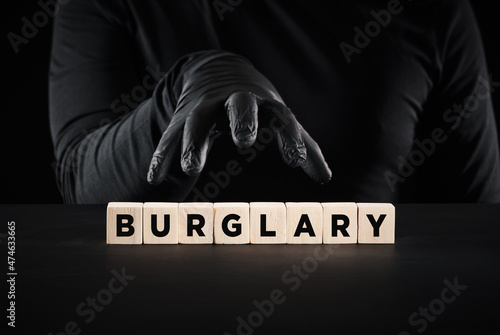 Theft, crime, robbery or burglary concept.