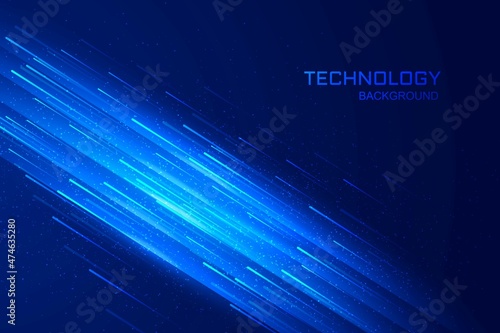 .Technology digital concept blue background