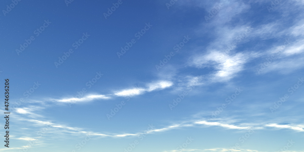 Fototapeta premium Alien Planet Sky. Panorama. 3D rendering