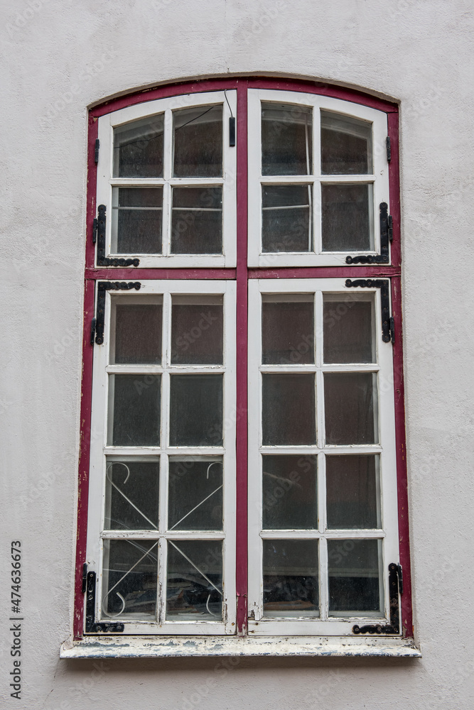 Fototapeta premium Old window of an historical building in Old Riga, Latvia