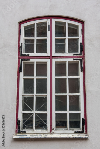 Old window of an historical building in Old Riga, Latvia