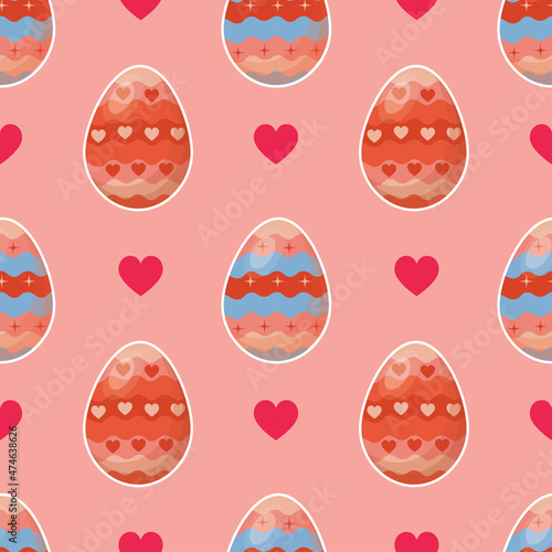 colorful easter egg seamless vector 