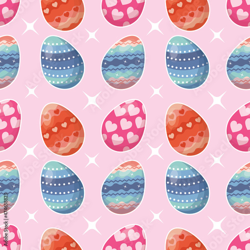 colorful easter egg seamless vector 