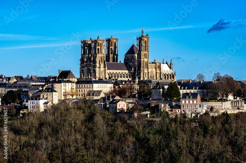 Notre dame Cathedral in Laon  a medieval city in France