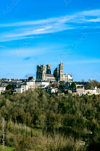 Notre dame Cathedral in Laon, a medieval city in France