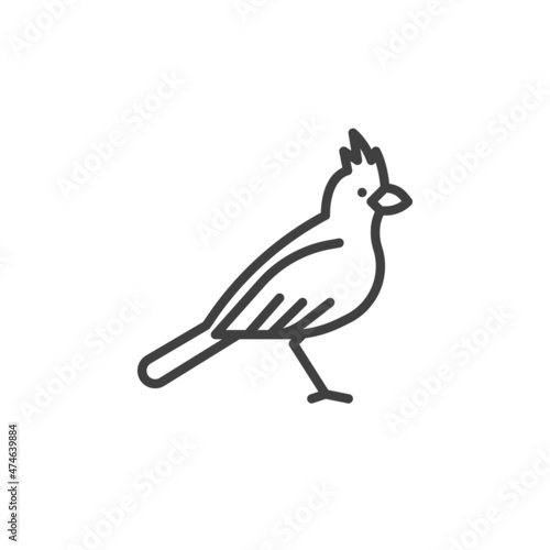 Lark bird line icon