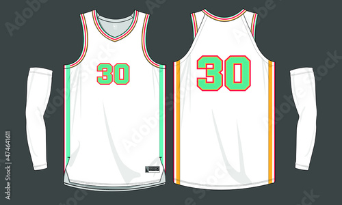 Basketball jersey template vector mockup