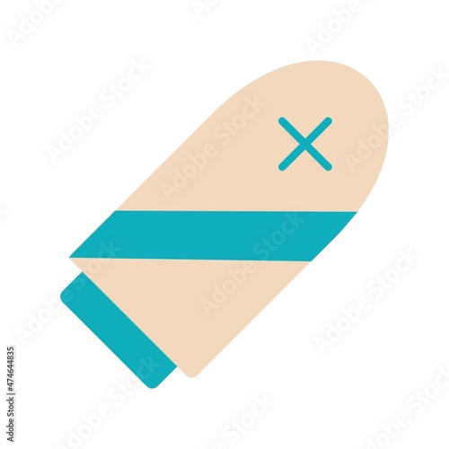 Surfboard Flat Vector Icon Design