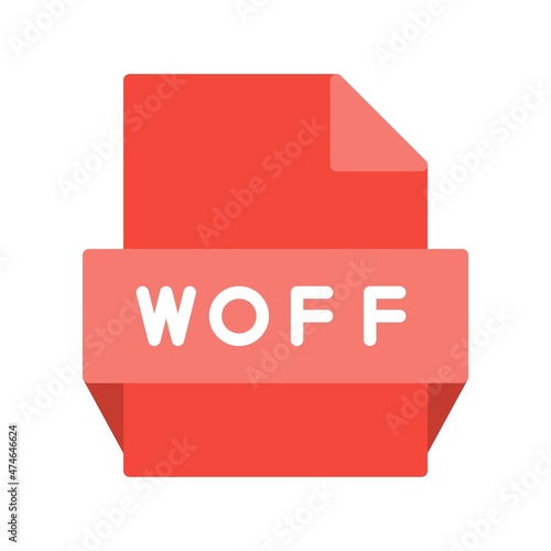 Woff Flat Vector Icon Design photo