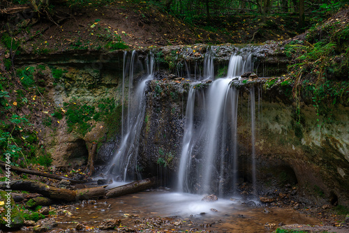 Small waterfall Dauda in Gauja national park Latvia