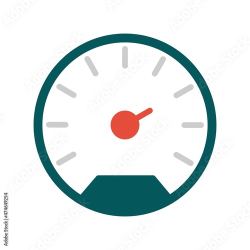 Speed Meter Flat Vector Icon Design