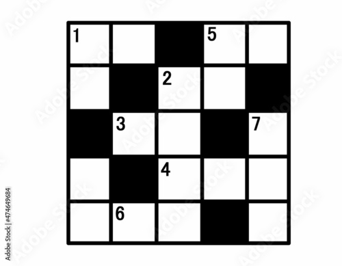 クロスワードパズル(線画)