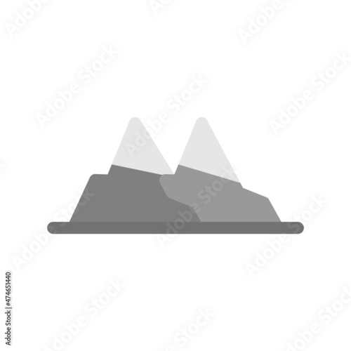 Mountains Flat Vector Icon Design