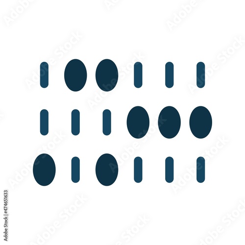 Binary Code Flat Vector Icon Design photo