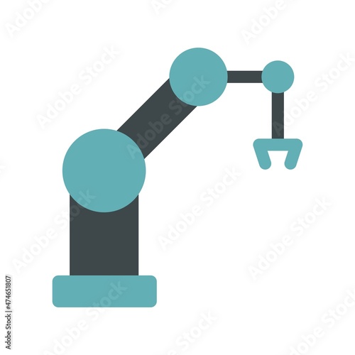 Robotic Flat Vector Icon Design