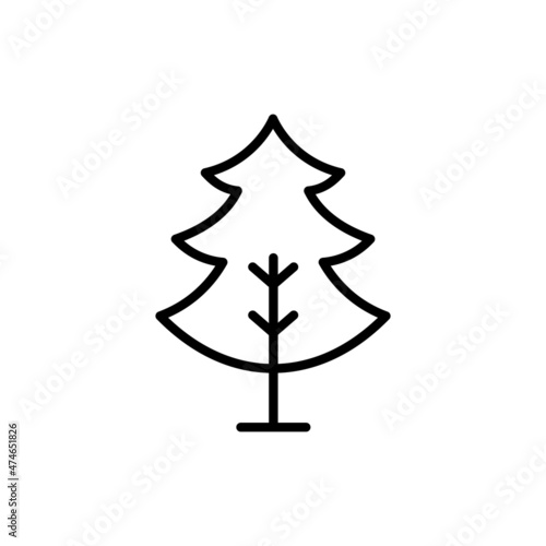 tree flat icon vector illustration