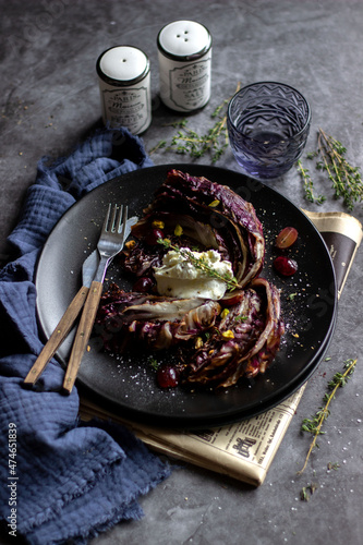 Gebratener Radicchio mit Ziegenkäse