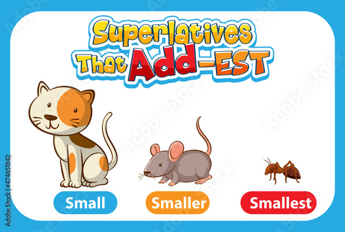 Superlatives Adjectives for word small