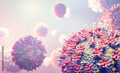 Tableau sur toile Coronavirus Covid-19 omicron mutation