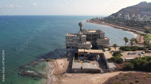 Haifa, Israel - October 28, 2021: National Institute of Oceanography building in Tel Shikmona, Haifa, Israel. photo