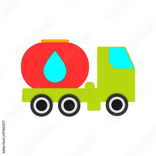 Fuel Tank Flat Vector Icon Design