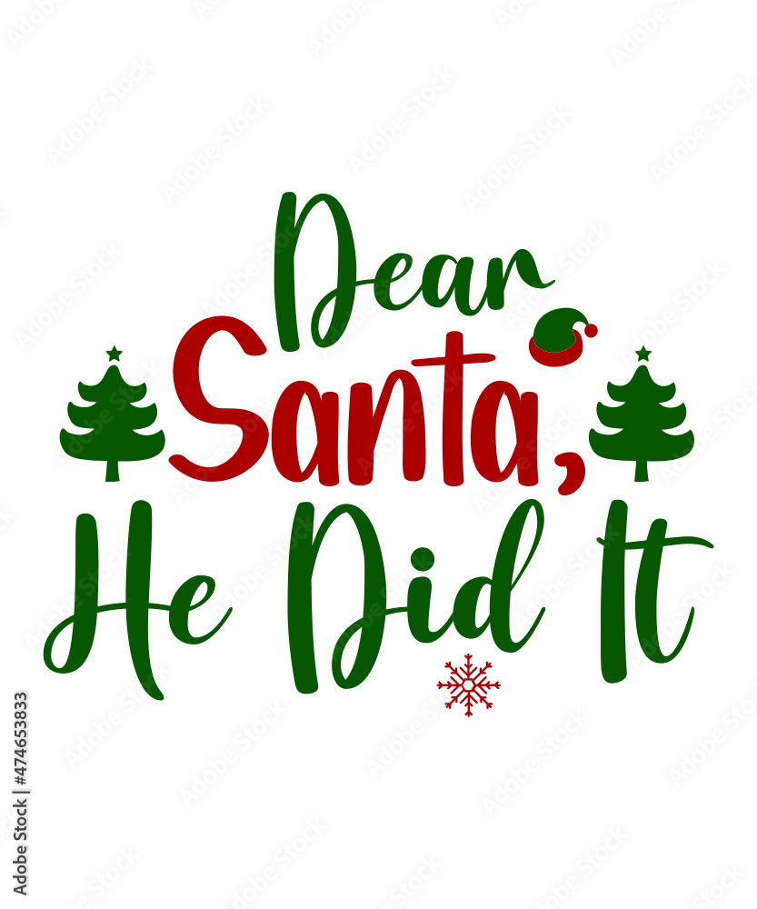 Fototapeta premium Christmas SVG Bundle, Funny Christmas Quotes, Winter svg, Santa SVG, Holiday, Merry Christmas, Christmas Shirt, Cut File Cricut