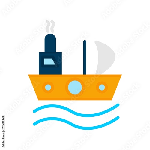  Ship Flat Vector Icon Design