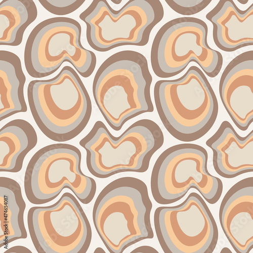 Seamless pattern - asymmetrical fantasy spots - molecules, stones or shell of the animal Abstraction