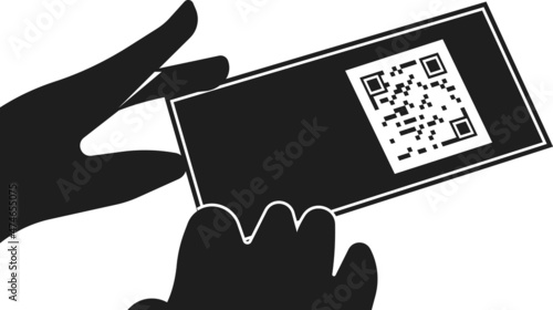 Checking the QR code on a paper certificate.