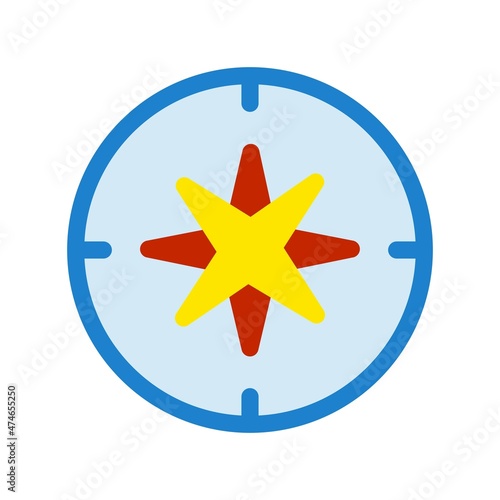 Compas Flat Vector Icon Design