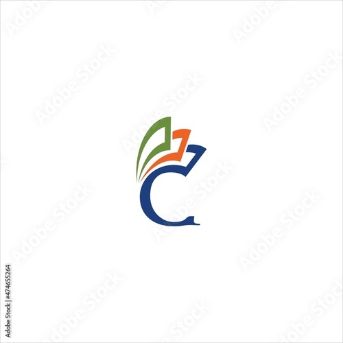 letter c logo vector money template