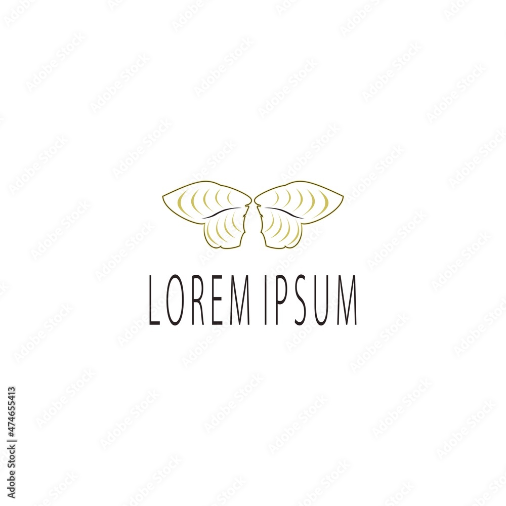 Fototapeta premium Butterfly logo. Vector illustration template design