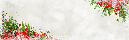 Christmas header with pine ...