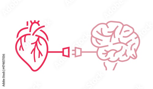 Heart-brain connection. Health of the heart and mind are intertwined.